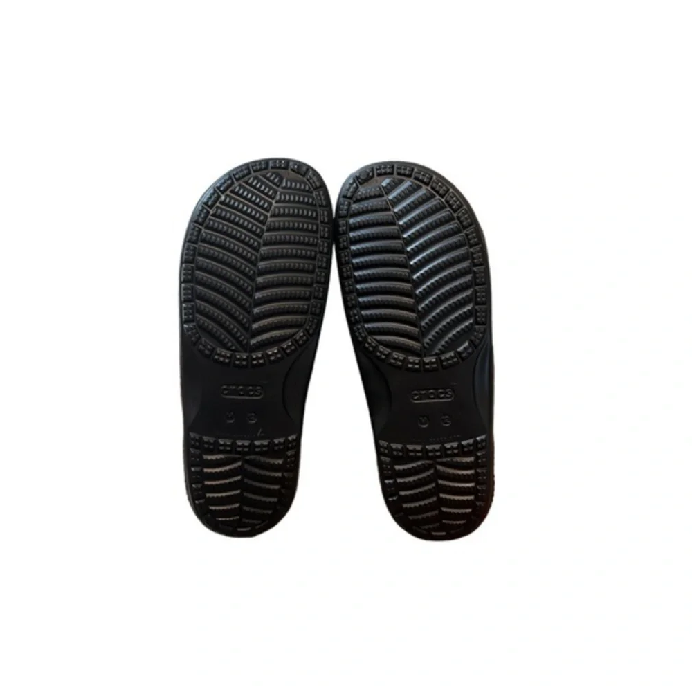 Crocs Classic Crocs Animal Remix Sandals Unisex Black Multi‎ Slides M 12 NEW